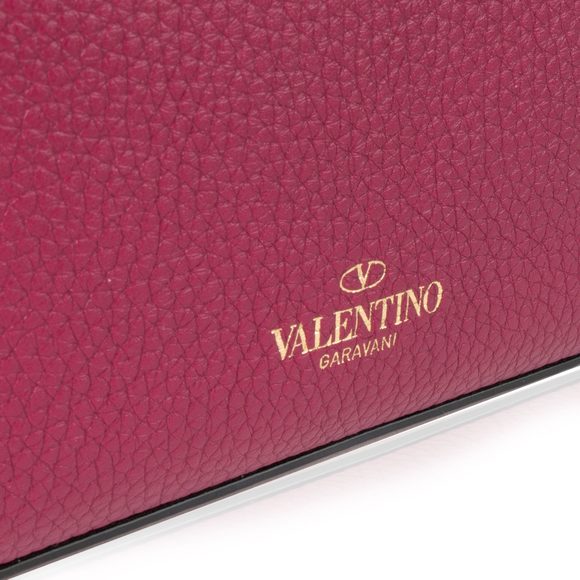 Valentino Magenta Grainy Calfskin Rockstud Medium Crossbody Bag - Picture 5 of 9